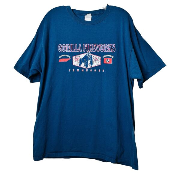 Anvil Gorilla Fireworks Sevierville Tennessee Graphic T-Shirt Size XL - Picture 1 of 6